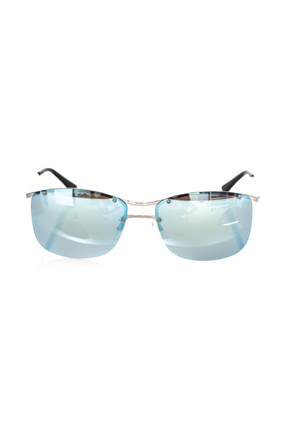 Silver Metallic Fibre Men Sunglass