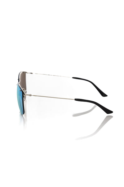 Silver Metallic Fibre Men Sunglass
