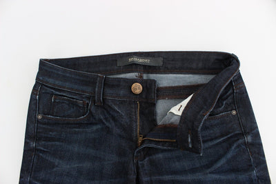 Blue Slim Jeans Denim Pants Skinny Leg Stretch
