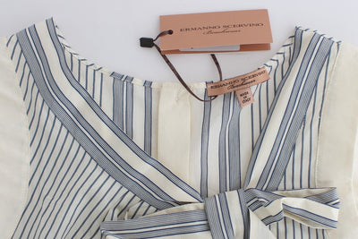 Beachwear Striped Top Blouse Shirt Bow Tank