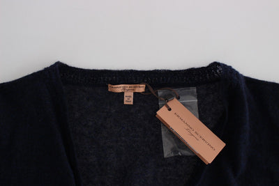 Knit Blue Wool Sweater Cardigan