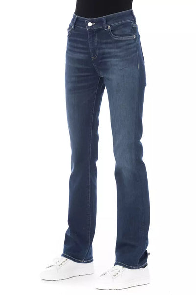 Blue Cotton Women's Jeans