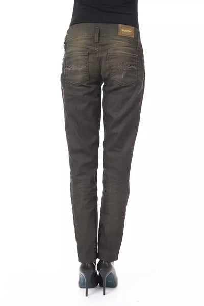 Black Cotton Women's Regular Jeans