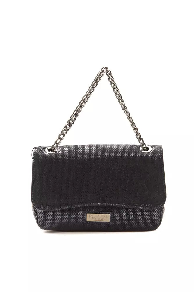 Blue Leather Women Crossbody