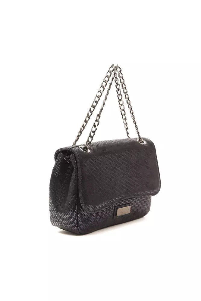 Blue Leather Women Crossbody