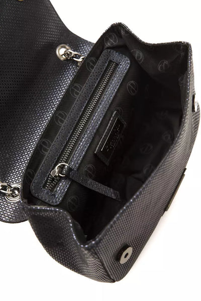 Blue Leather Women Crossbody
