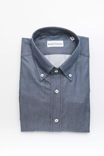 Blue Cotton Men Shirt
