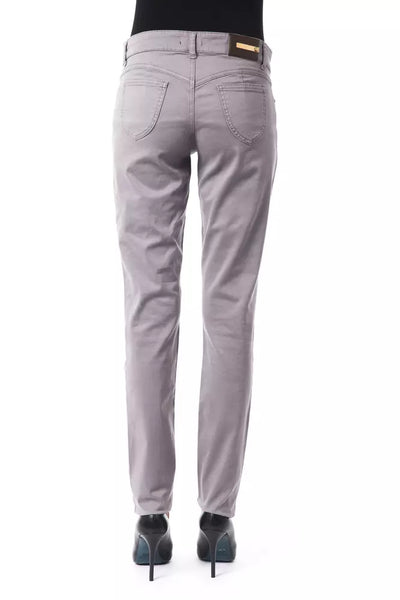 Gray Cotton Women Jeans
