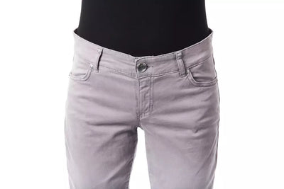 Gray Cotton Women Jeans
