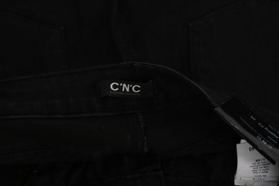 Black Embellished Mid Waist Skinny Denim Jeans