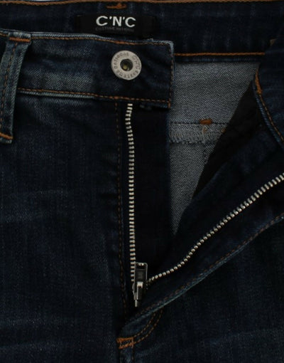 Blue straight leg jeans