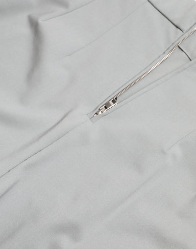 Gray Nylon Slim Trouser Pants