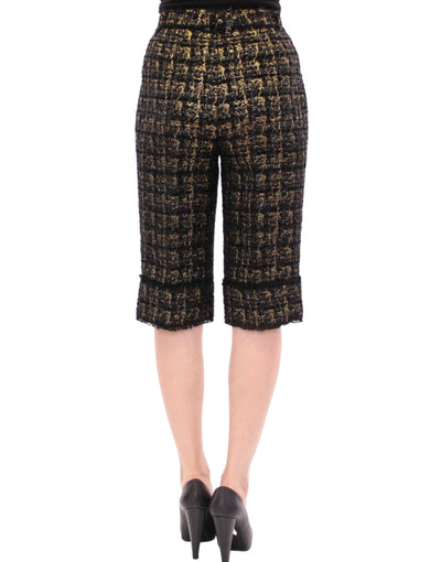 Black fabric shorts pants