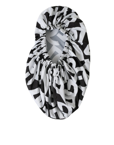 White Logo Print Nylon Slip On Flats Shoes