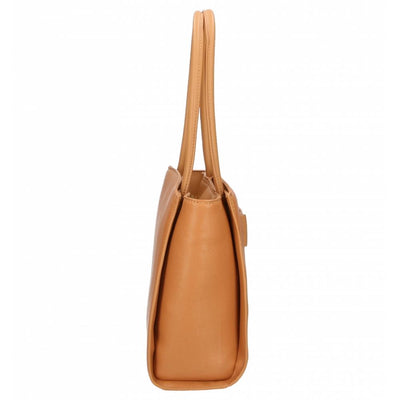 Brown Polyethylene Women Shoulder Bag