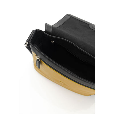 Yellow Leather Women Crossbody