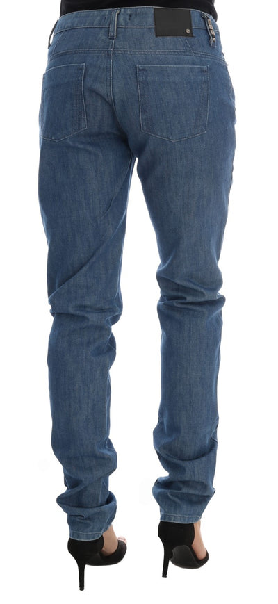 Blue Wash Cotton Boyfriend Fit Jeans