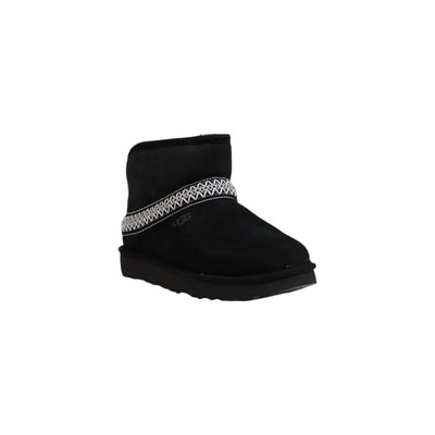 Black Suede Leather Ankle Boots