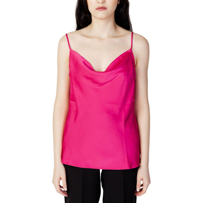 Pink Polyester Tank Tops