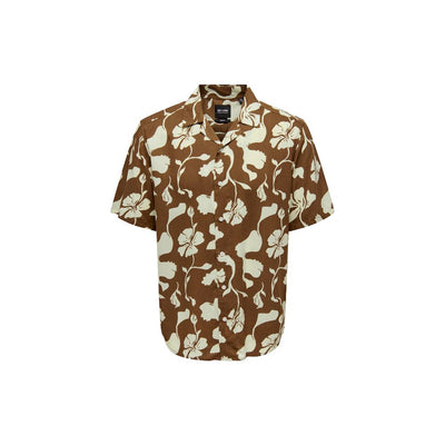 Brown Viscose Shortsleeve