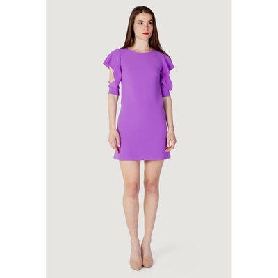Purple Polyester Midi