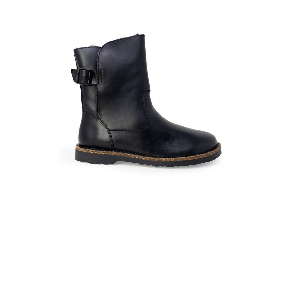 Black Leather Ankle Boots