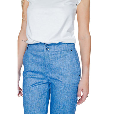 Blue Polyester Pant