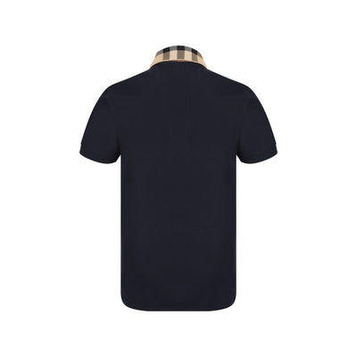 Blue Cotton Polo Shirt