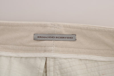 Beige Slim Jeans Corduroy Skinny Pants