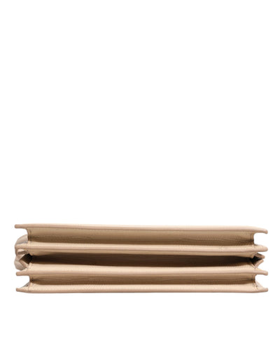 Beige Leather Ingrid Top Handle Shoulder Bag