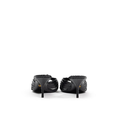 Black Snake Skin  Sandal