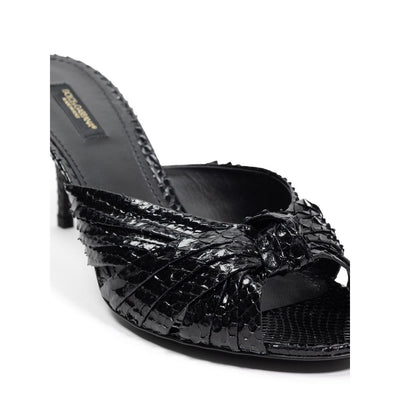 Black Snake Skin  Sandal