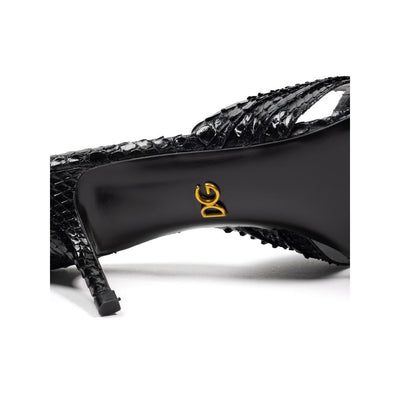 Black Snake Skin  Sandal