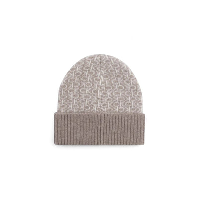 Beige Alpaca Leather Caps Baseball Hat