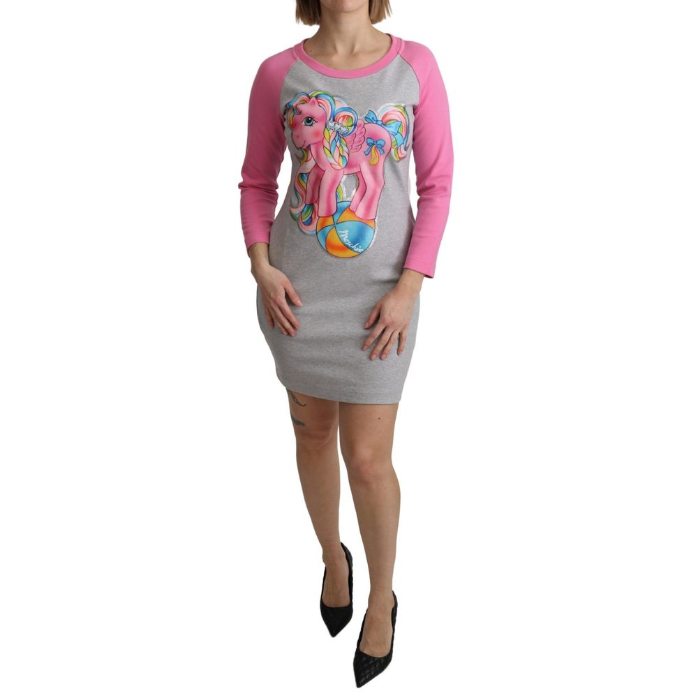 Gray Cotton Casual Dress