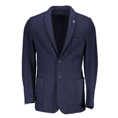 Blue Wool Blazer Jacket
