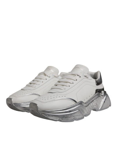 White Silver Daymaster Low Top Sneaker Shoes