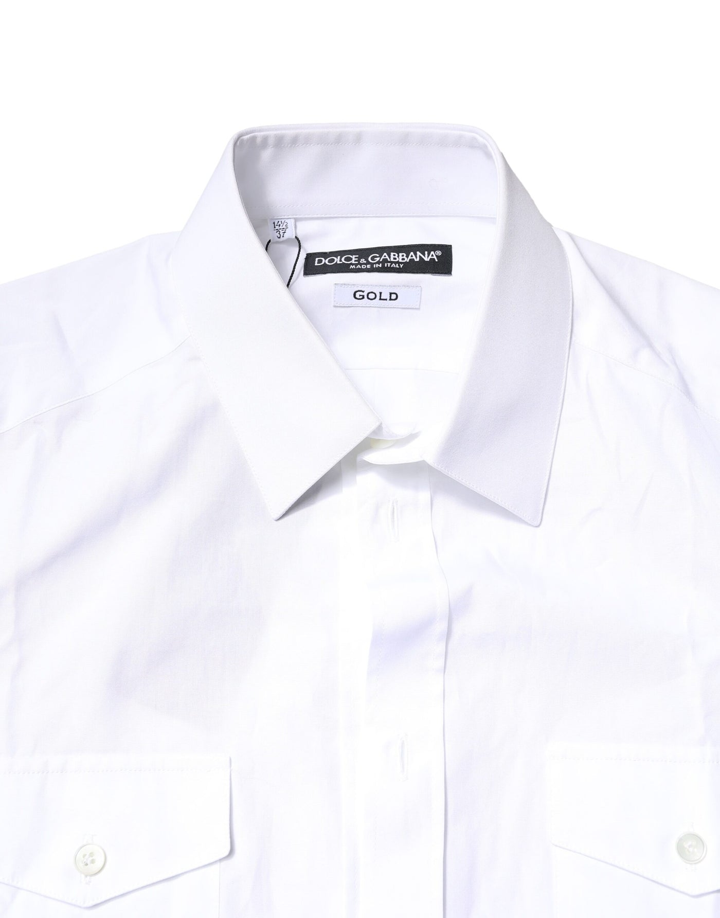 White GOLD Button Down Casual Men Polo Shirt