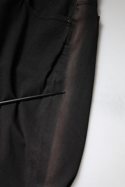 Black Cotton High Waist Skinny Denim Jeans