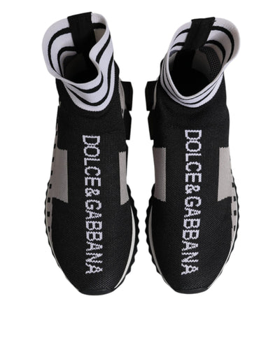 Black Gray Sorrento Socks Women Sneakers Shoes