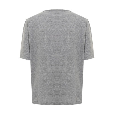 Chic Gray Cotton Tee for the Modern Woman