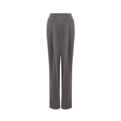 Chic Gray Wool Trousers for Sophisticated Style