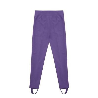 Elegant Purple Viscose Pants