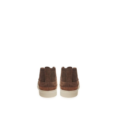 Elegant Suede Sneakers in Rich Brown