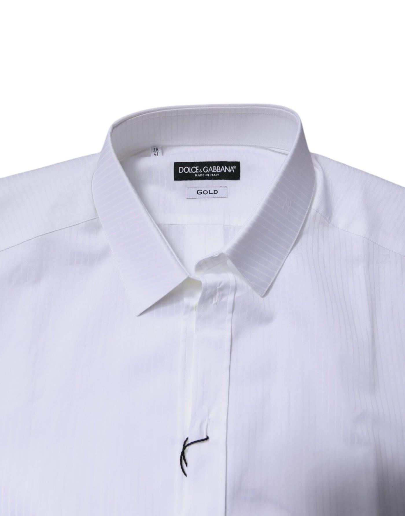White Cotton Collared GOLD Dress Formal Shirt