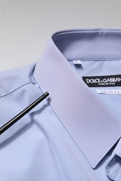 Light Blue Cotton SICILIA Dress Formal Shirt