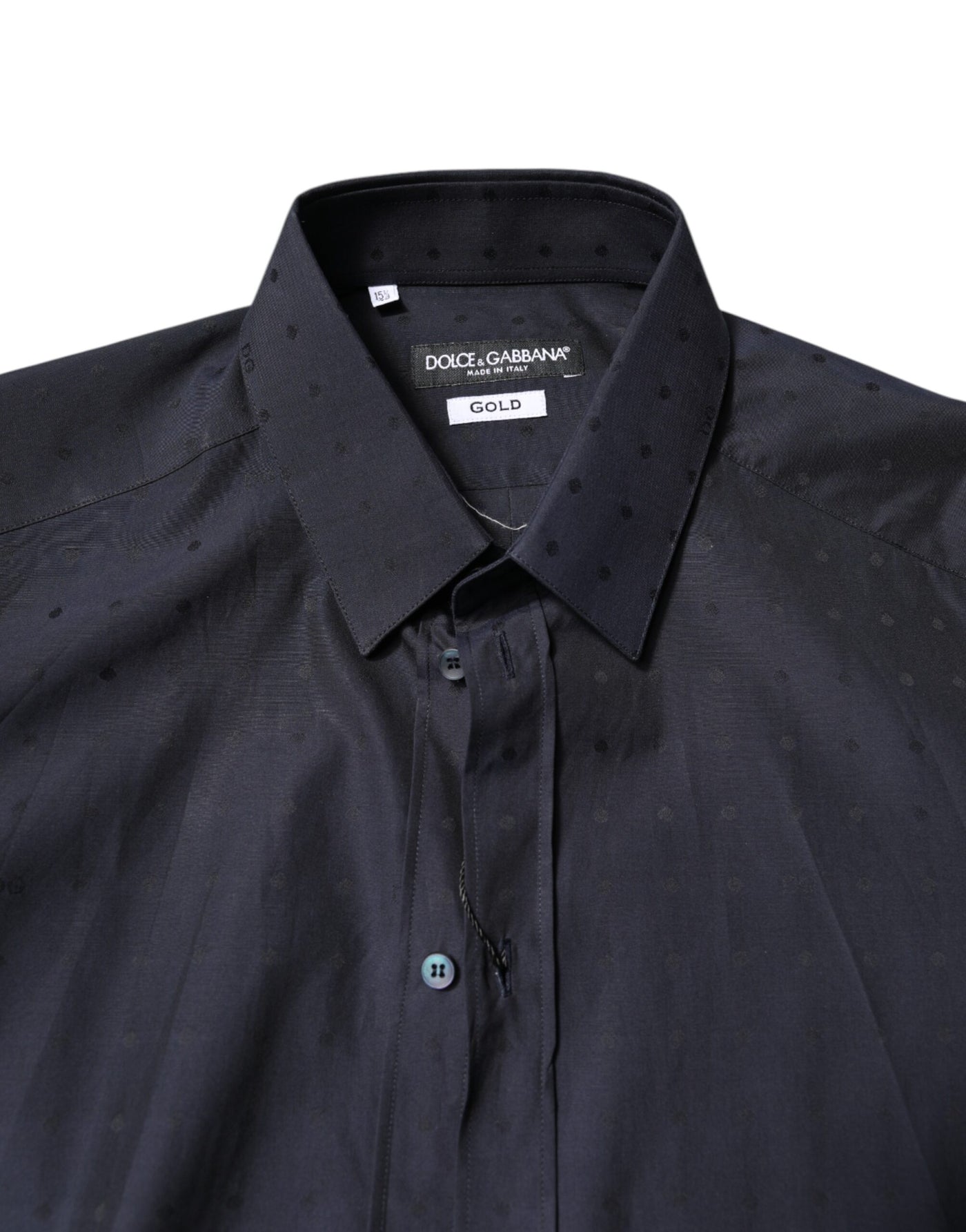 Black Cotton GOLD Men Dress Formal Shirt