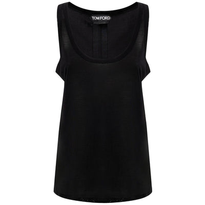 Black Silk Tank Top