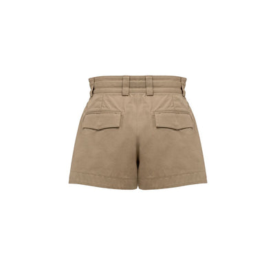 Beige Cotton Bermuda
