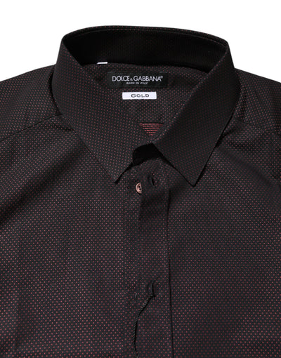 Maroon Jacquard Cotton GOLD Men Dress Shirt